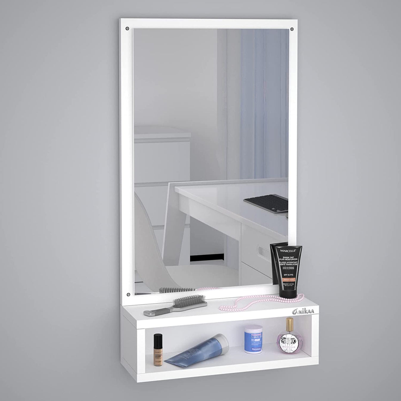 Astonishing Hanging Wall Dressing Mirrors with Shelf