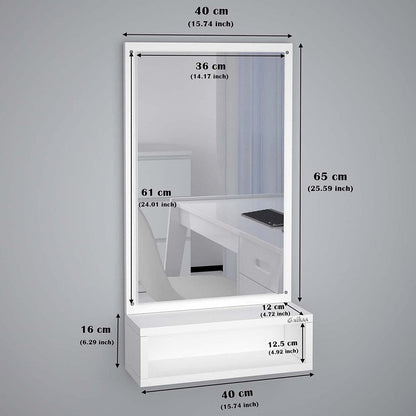 Astonishing Hanging Wall Dressing Mirrors with Shelf